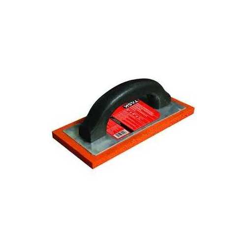 Tile Float, 9 in L, 4 in W, Aluminum/Sponge Rubber, Red