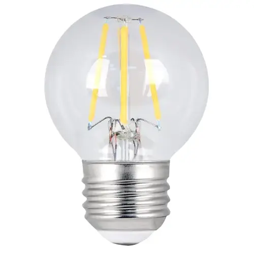 60-Watt Equivalent G16.5 Medium Dimmable Filament ENERGY STAR Clear Glass LED Light Bulb, Soft White - Pair