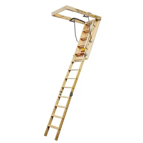 Husky 655 Series Disappearing Stairway, 10 ft H Ceiling, 13-Step, 300 lb, 1 ft W Step