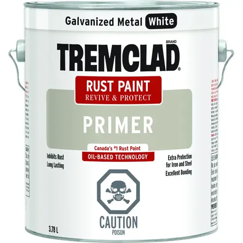 TREMCLAD Rust Primer, Flat, White, 3.78 L - pack of 2