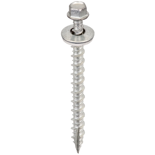 Acorn SW-MW143G250 Screw, 3 in L, High-Low Thread, Hex Drive, Type 17 Point, Galvanized, 250 BAG