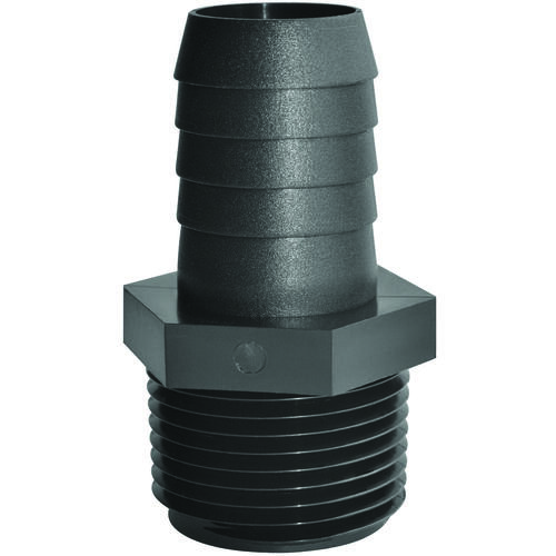 A1214P Pipe to Hose Adapter, Straight, Polypropylene, Black