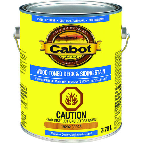 Cabot Deck and Siding Stain, Cedar, 3.78 L