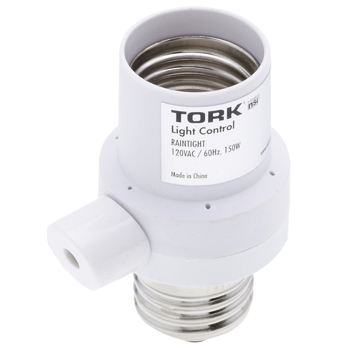Tork RKPS102WH RKP Series Photocontrol Socket Adapter, 150/75 W, White