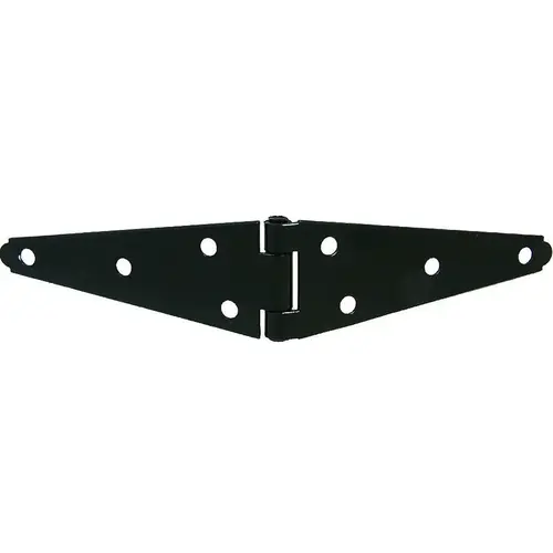 Strap Hinge, 2 mm Thick Leaf, Steel, 180 Range of Motion Black - pack of 2