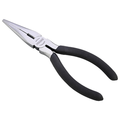 Plier, 6-1/2 in OAL, 1.2 mm Cutting Capacity, 4 cm Jaw Opening, Black Handle, Matte-Grip Handle - pack of 40