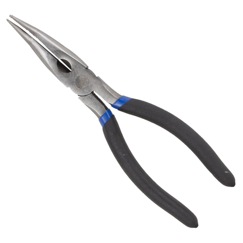 Bent Nose Plier, 8 in OAL, 1.6 mm Cutting Capacity, 5.2 cm Jaw Opening, Black Handle, 7/8 in W Jaw