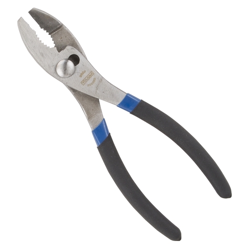 Slip Joint Plier, 8 in OAL, 1-1/4 in Jaw Opening, Black/Blue Handle, Non-Slip Handle, 1-1/4 in W Jaw