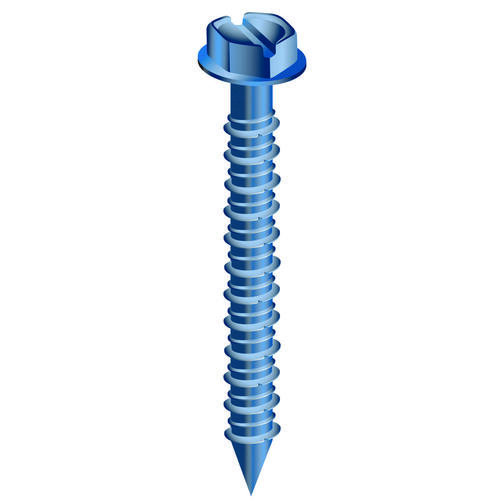 Screw, 1/4 in Thread, 3-1/4 in L, Hex, Socket Drive, Steel, Fluorocarbon-Coated - pack of 100