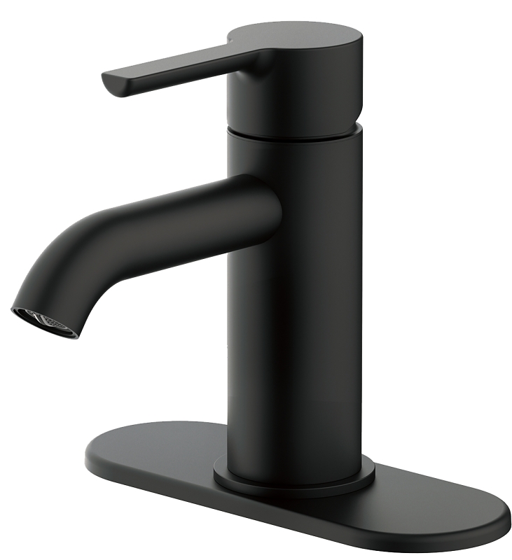 Boston Harbor 1666767 Lavatory Faucet, 1.2 gpm, 1 -Faucet Handle, 1 or 3 -Faucet Hole, Metal/Plastics Matte Black