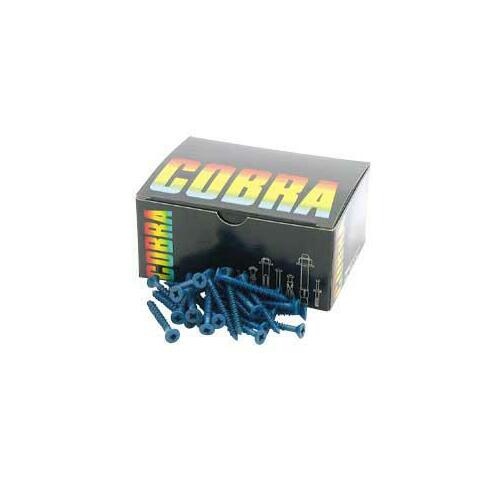 CobraTap Concrete Screw, 1/4 in Dia, 1-1/4 in L, 425 lb, Steel, Cobra-Coated Blue - pack of 100