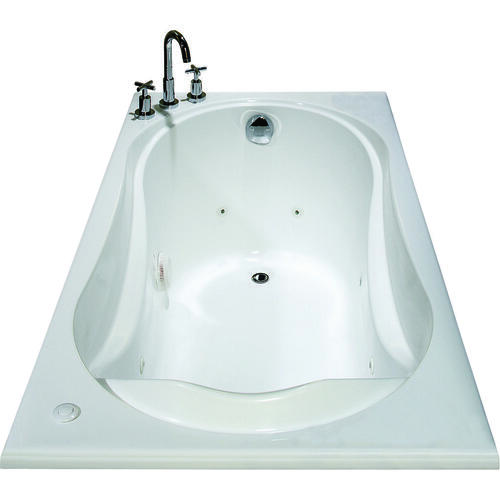Cocoon 6032 Series Bathtub, 40 to 52 gal Capacity, 59-7/8 in L, 31-7/8 in W, 20-1/2 in H, Acrylic