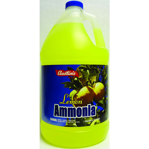 All-Purpose Lemon Ammonia, 1 gal Bottle, Liquid, Lemon, Yellow - pack of 4