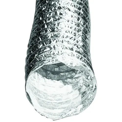 Builder's Best 110244 Foil Duct, 50 ft L, Class 1 Pressure Class, Aluminum/Polyester