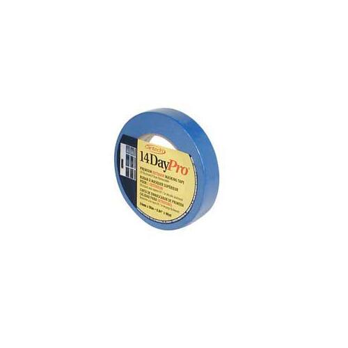 PaintPro Blue 308 Series 308-36 Masking Tape, 55 m L, 36 mm W, Crepe Paper Backing, Blue