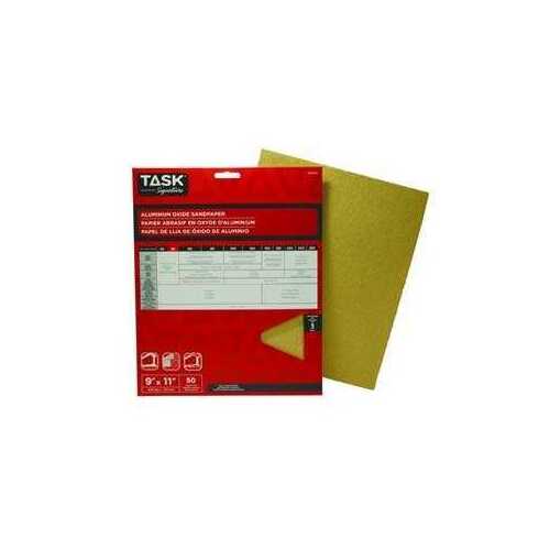 TASK Signature SAO16280 Sandpaper, 11 in L, 9 in W, Very Fine, 280 Grit, Aluminum Oxide Abrasive, Paper Backing