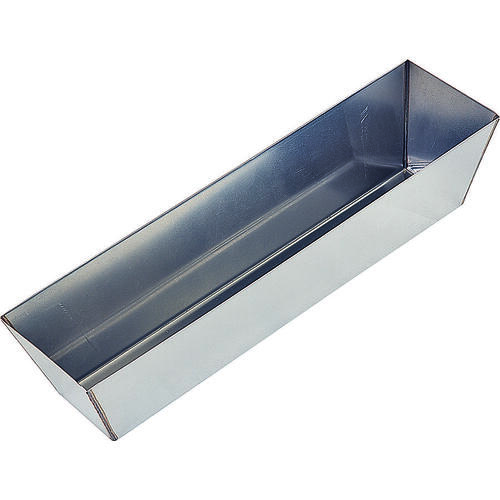 Drywall Mud Pan, 120 cu-in Capacity, 14-1/4 in L Bottom, 2-3/4 in W Bottom, Stainless Steel