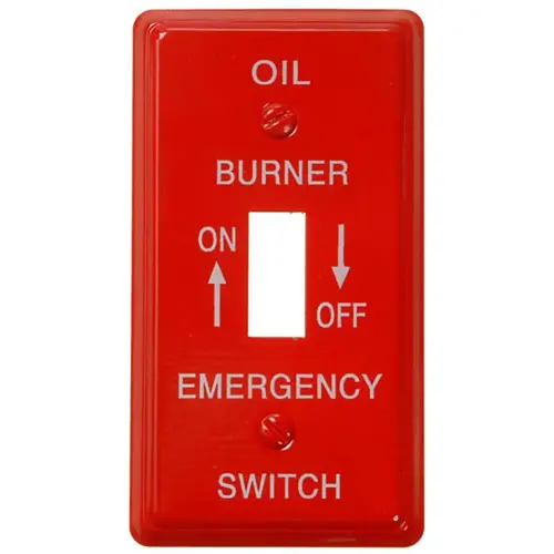 Amerelle C975T Wallplate, 4-1/8 in L, 2-1/4 in W, 1 -Gang, Steel, Red