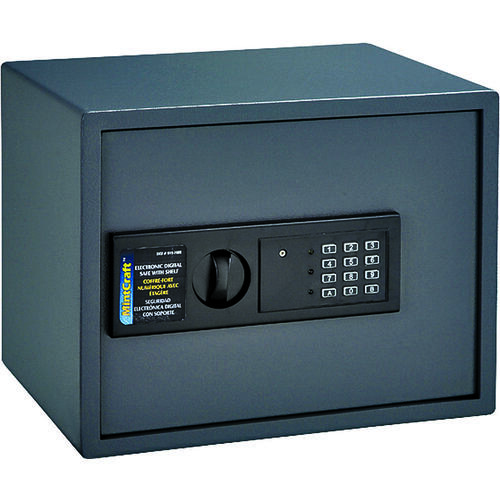 Digital Electronic Safe, 15 in W x 11-13/16 in D x 11-13/16 in H Exterior, Solid Steel, Powder-Coated