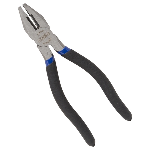 Linesman Plier, 7 in OAL, 1.2 mm Cutting Capacity, 1-1/4 in Jaw Opening, Black/Blue Handle, 1 in W Jaw