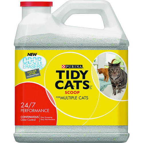 Cat Litter, 14 lb Capacity, Gray/Tan, Granular Jug