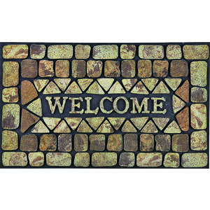 Piping øverst foragte Simple Spaces DM-183006 Door Mat, 30 in L, 18 in W, Flocking Pattern,  Polyester Surface