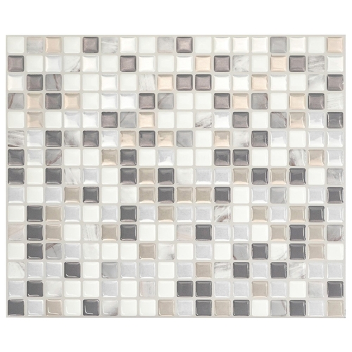 Mosaik Series Wall Tile, 9.64 in L Tile, 11.55 in W Tile, Straight Edge, Minimo Noche Pattern - pack of 4