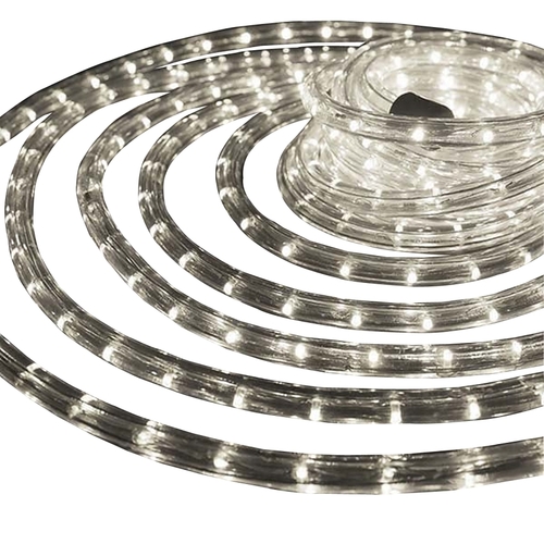 Rope Light, 18 ft L, 120 V, 144-Lamp, White Light, LED Lamp - pack of 6