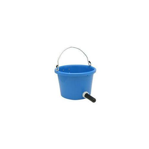 N400-8CF Calf Feeder with Nipple, 8 qt Capacity, Rubber Polyethylene Bucket, Blue Bucket