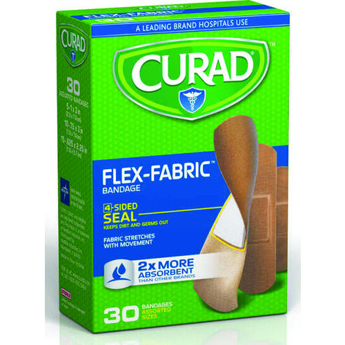Curad CUR47314RB FlexFabric Adhesive Bandage, Fabric Bandage