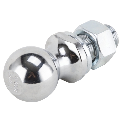 Hitch Ball, 1-7/8 in Dia Ball, 3/4 in Dia Shank, 2,000 lb Gross Towing Chrome