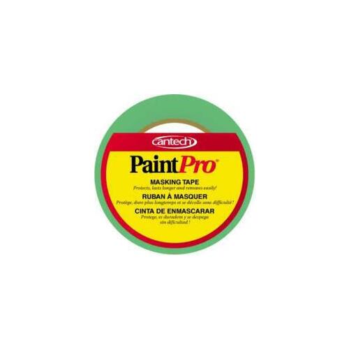 Cantech 309242455 PaintPro 309 Series 309-24 Masking Tape, 55 m L, 24 mm W, Crepe Paper Backing, Green