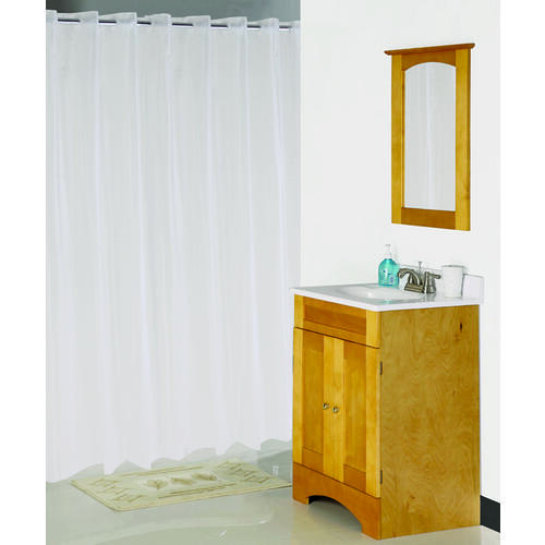 Simple Spaces XG02FS Hookless Shower Curtain, Vinyl