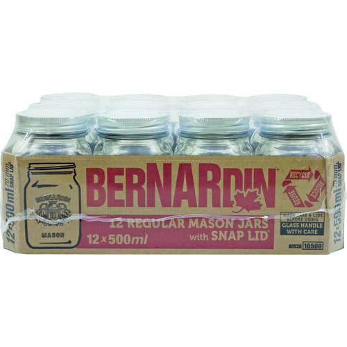 BERNARDIN 10500ZFP 10500 Traditional Jar, 500 mL Capacity