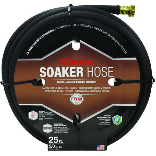 Soaker Hose, 25 ft L, Vinyl