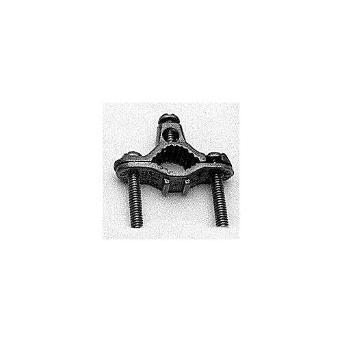 Pipe Clamp, Clamping Range: 1/2 to 1 in, #10 to #6 AWG Wire, Zinc