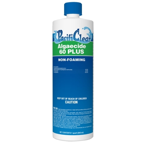 PacifiClear F053001012PC Algaecide 60 Plus, 1 qt Bottle, Liquid