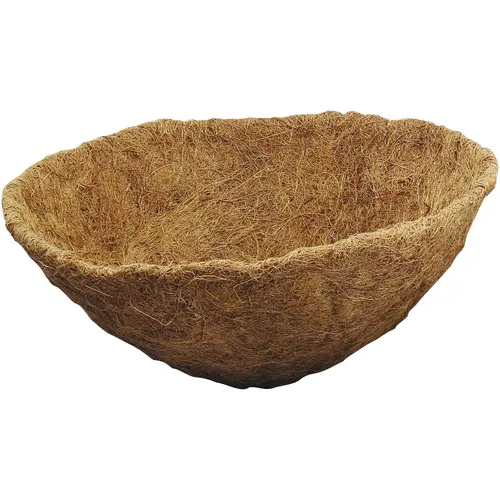 Planter Liner, 15 in Dia, 7 in H, Round, Natural Coconut, Brown - pack of 10