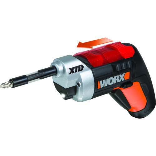 Worx WX252L XTD Xtended Reach Driver, Tool Only, 4 V, 1.5 Ah, 1/4 in Chuck, Hex Chuck