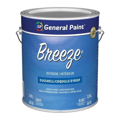 General Paint GE0055110-16 Breeze 55-110-16 Interior Paint, Eggshell, White, 1 gal