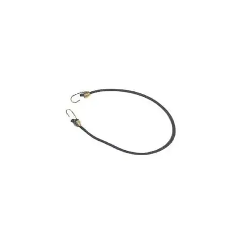 Erickson 06803 Industrial Bungee Cord, 10 mm Dia, 24 in L, Nylon, Black, Hook End