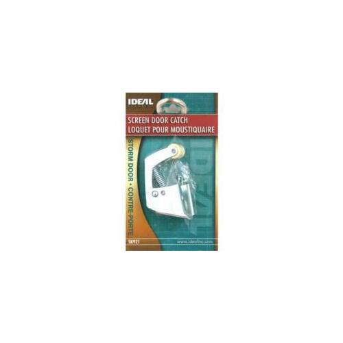 Ideal Security SK921 Screen Door Catch, Steel, Zinc Silver