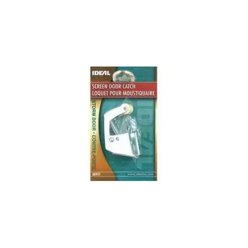 Ideal Security SK921 Screen Door Catch, Steel, Zinc Silver