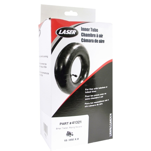 Laser Key Products 41321 Inner Tube, Straight Stem Valve, Butyl Rubber, For: 18 in Tire