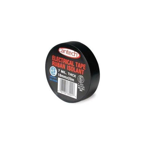 Cantech 330081820 330-08 Electrical Tape, 20 m L, 18 mm W, PVC Backing, Blue