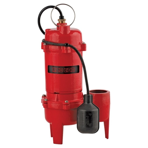 Sewage Pump, 1-Phase, 9 A, 115 V, 1/2 hp, 2 in Outlet, 22 ft Max Head, 5600 gph, Cast Iron