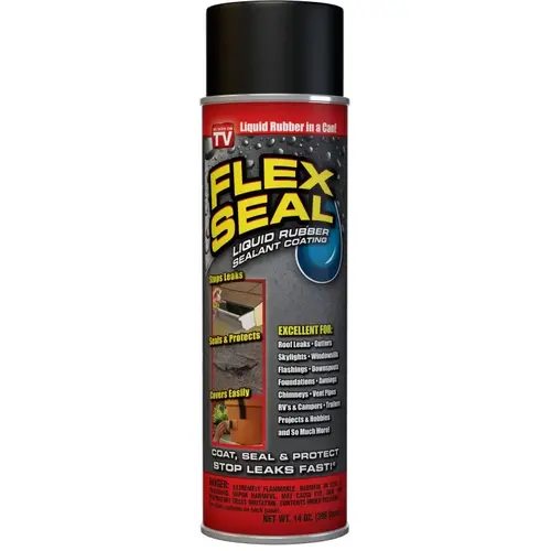 Rubberized Sealant Coating, Black, 14 oz, Can