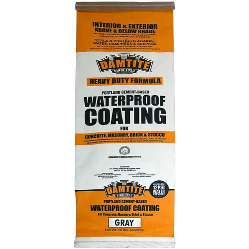 Foundation Coating, Gray, Powder, 50 lb Pail