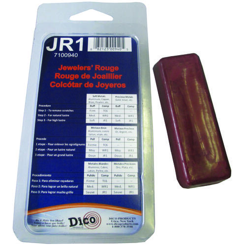 Buffing Compound, 1/2 in Thick, Jewelers Rouge, Red
