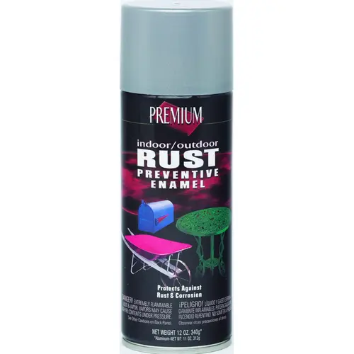 Rust-Preventative Spray Paint, Aluminum, 12 oz, Aerosol Can